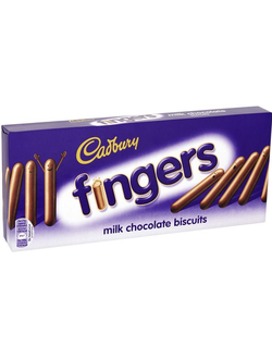 Печенье "палочки в шоколаде" Cadbury FINGERS milk chokolate biscuits, 114 гр