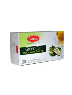 Чай зеленый в пакетиках "Victorian Sour Sop" - «сметанное яблоко». 100 пак. (Шри-Ланка)