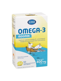 Жевательные таблетки с Omega-3+D3 Moomin (ФИНЛЯНДИЯ, 60 ТАБЛ.)
