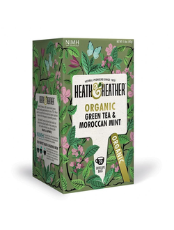 Чай Зеленый с марокканской мятой Органик Heath&Heather (Финляндия, 20 пак. в инд.упак.)