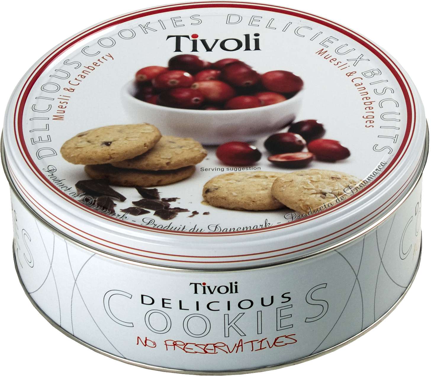 Печенье "TIVOLI" с мюслями и клюквой (Дания, 150 гр)