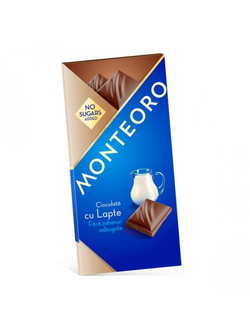 Шоколад молочный без сахара Мonteoro (Финляндия, 90 гр)