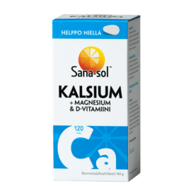 Витамин D с кальцием и магнием Sana-sol Kalsium+Magnezium+D-vitamiini (ДАНИЯ, 120 таб)