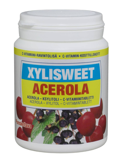 Витамин С из вишни, ацеролы и черной смородины  Xylisweet Acerola (Финляндия, 210шт)