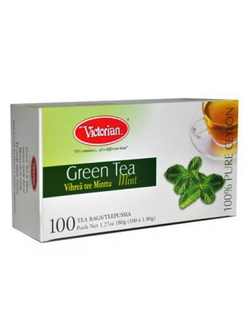ЧАЙ VICTORIAN GREEN TEA MINT ЗЕЛЕНЫЙ (МЯТА) 100 ПАК. (Шри-Ланка)
