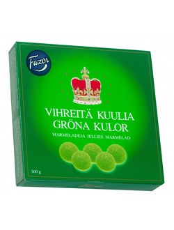 Мармелад (зеленые шарики) Fazer Vihreita Kuulia (финляндия, 500 гр.)