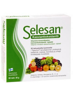 Антиоксидантный комплекс SELESAN Kasviantioksidantti (ФИНЛЯНДИЯ, 60 таблеток)