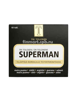 Комплекс витаминов Tri Tolonen Superman  (60 шт., Финляндия)