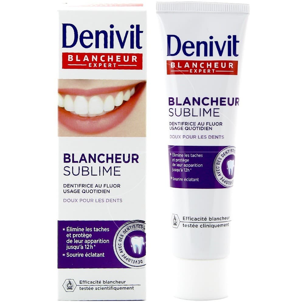 Зубная паста для блеска и отбеливания зубов Denivit Blancheur Sublime (ГЕРМАНИЯ, 50 мл)