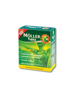 Витамины  Moller Tupla Omega-3 с витамином А, D3, Е (НОРВЕГИЯ, 60 капсул)