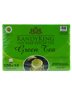 Чай Kandy King Green Tea зеленый (ШРИ-ЛАНКА, 110 пак.)