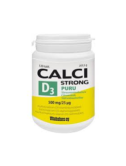 Витамины Calci Strong PURU + D3 (Финляндия, 120 таб)