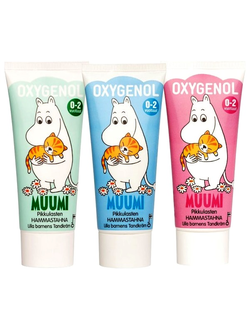 Зубная паста "Oxygenol Muumi" от 0-2 лет (50 мл, Финляндия)