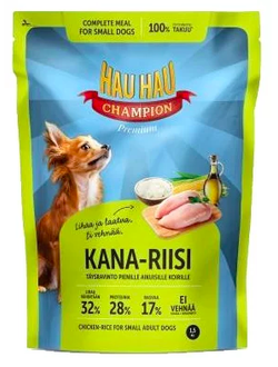 Корм для собак Hau-Hau Champion Chicken-Rice Small Dog (Финляндия, 1.5 кг)