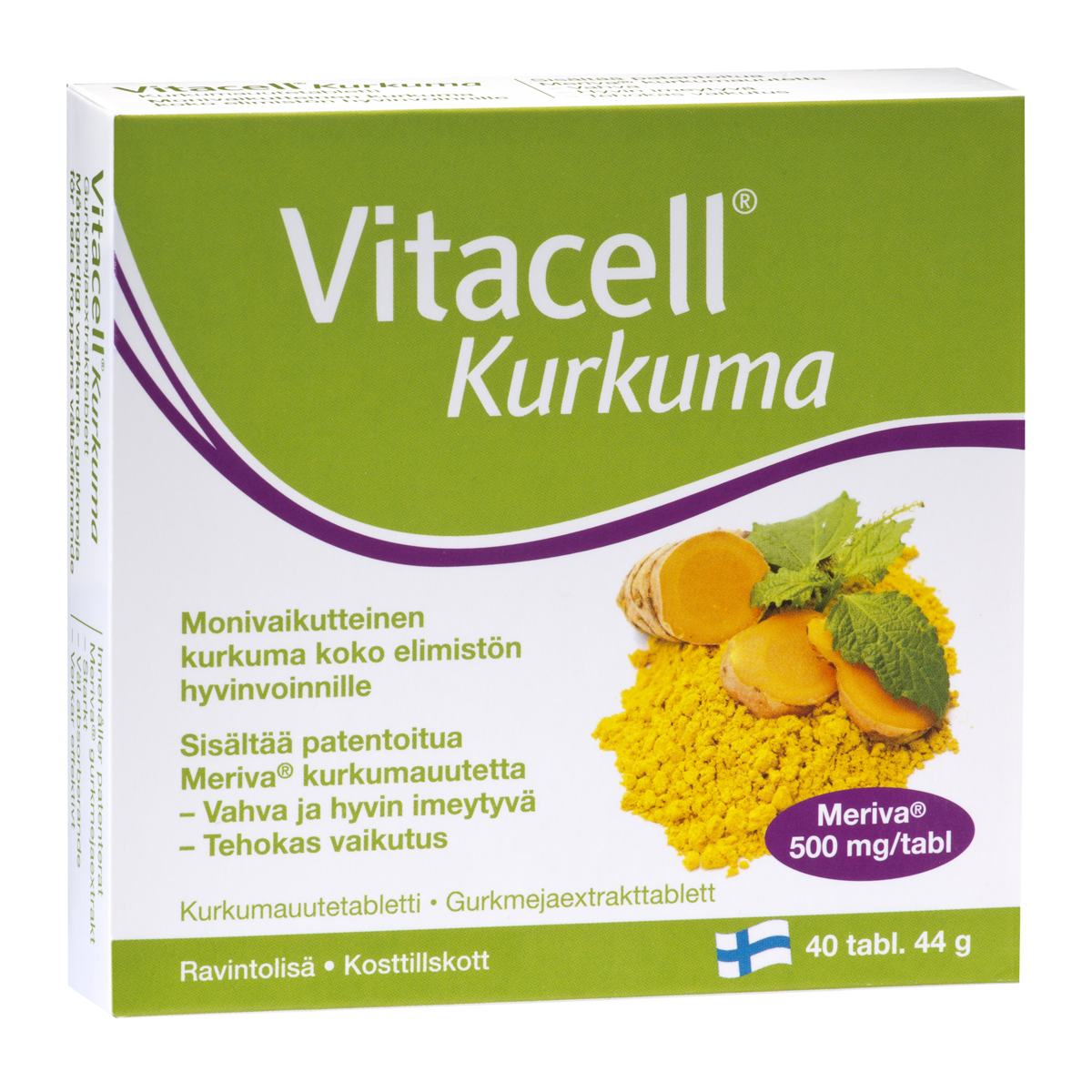 Витамины с экстрактом куркумы для очищения организма и поддержания иммунитета Vitacell Kurkuma (ФИНЛЯНДИЯ, 40 таб)