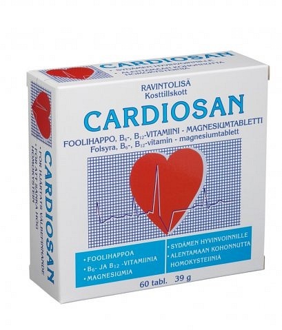 Витамины для сердца CARDIOSAN (Финляндия, 60 таблеток)