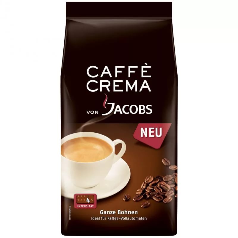КОФЕ В ЗЕРНАХ Jacobs Caffe Crema (1 кг)