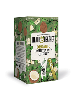 Эко Чай зеленый с кокосом Органик Heath&Heather (Финляндия, 20 пак)