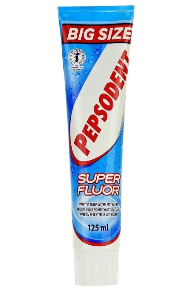Зубная паста Pepsodent super fluor (Швеция, 125 мл)
