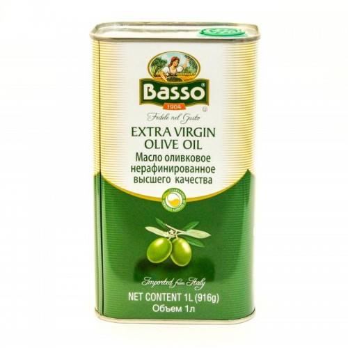 Масло оливковое Basso Extra Virgin (ИТАЛИЯ, 1 л)
