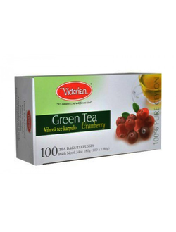 Зеленый чай Victorian с клюквой 100 пак. (Шри-Ланка)