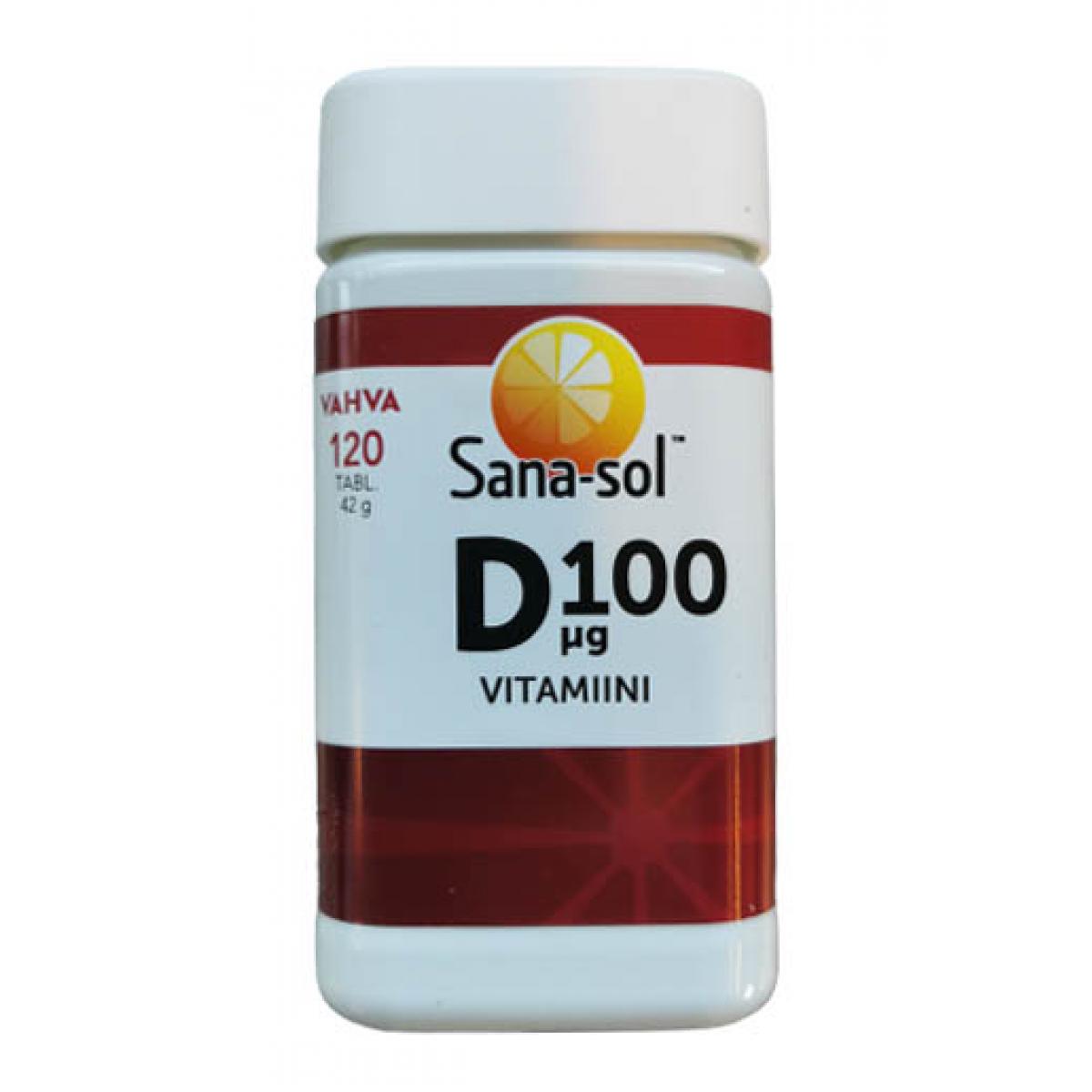 Sana-Sol D100 vitamiini (120 шт, Дания)