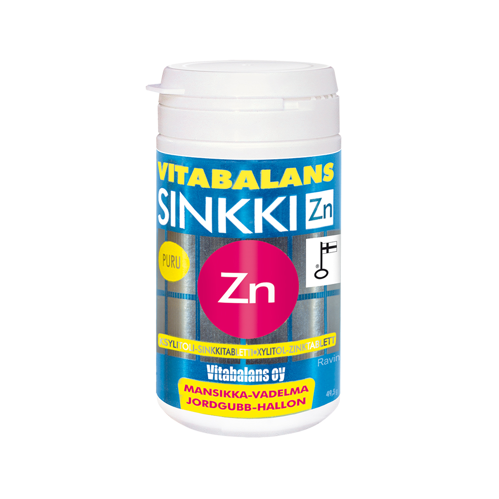 Витамины Vitabalans Sinkki Zn Цинк (Финляндия, 90 табл)