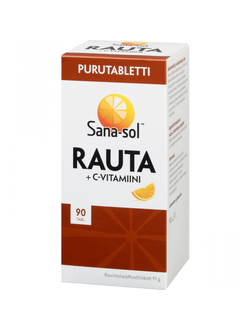 Sana-sol RAUTA+C жевательные таблетки, содержащие железо+витамин С (Дания, 90 шт)
