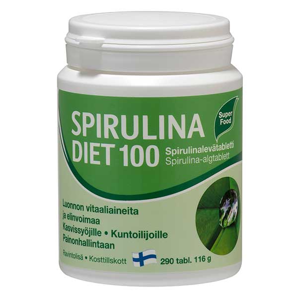 Препарат для похудения из водорослей спирулина Spirulina Diet 100 (ФИНЛЯНДИЯ, 290 таб.)