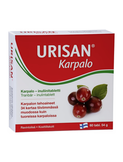 Экстракт клюквы Urisan Karpalo 54 g/60 kpl (Финляндия)
