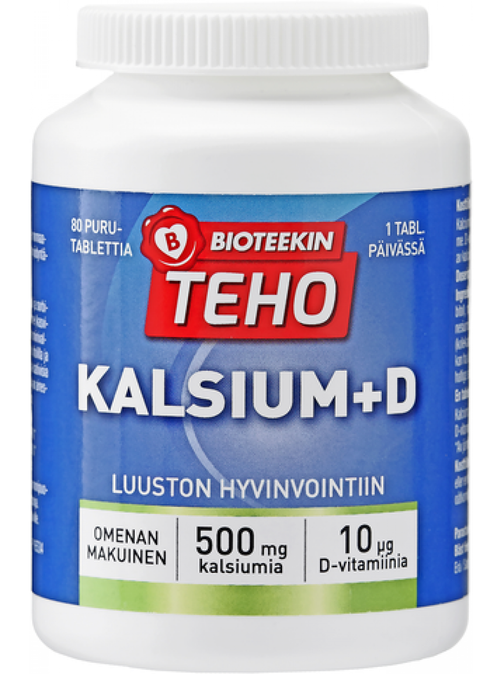 Витамины Bioteekin Teho Kalsium + D (ФИНЛЯНДИЯ, 80 таб.)
