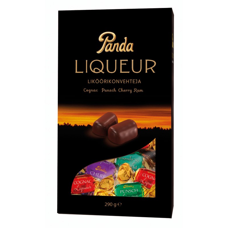 Конфеты шоколадные с алкогольной начинкой Panda Liqueur (ФИНЛЯНДИЯ, 290 г)