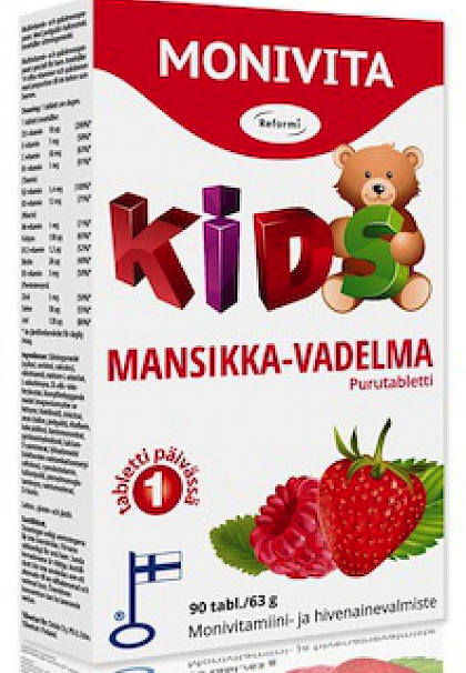 Мультивитамины для детей Monivita Kids (ФИНЛЯНДИЯ, 90 таб.)