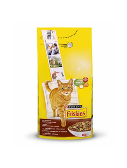 Сухой корм для кошек с мясом Purina Friskies Adult 2 kg (Франция)