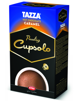 Шоколад горячий с карамелью в капсулах Tazza Hot Chocolate Caramel Cupsolo Paulig (Германия, 16 шт  )