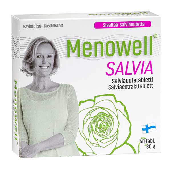 Витамины для женщин с шалфеем Menowell Salvia (ФИНЛЯНДИЯ, 60 таб.)