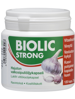 Препарат с чесноком Biolic Strong (ФИНЛЯНДИЯ, 120 капсул )