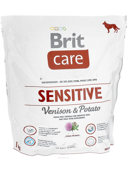 Корм сухой Brit Care "Sensitive" для собак с чувствительным пищеварением, с олениной и картофелем (Чехия)