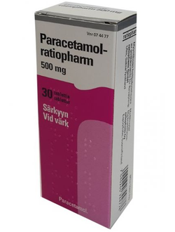 Парацетамол ратиофарм 500 мг (НОРВЕГИЯ, 30 таблеток)