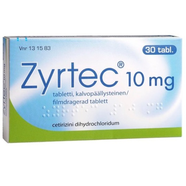 Таблетки противоаллергические Zyrtec (ШВЕЙЦАРИЯ, 10 мг/30 таб)