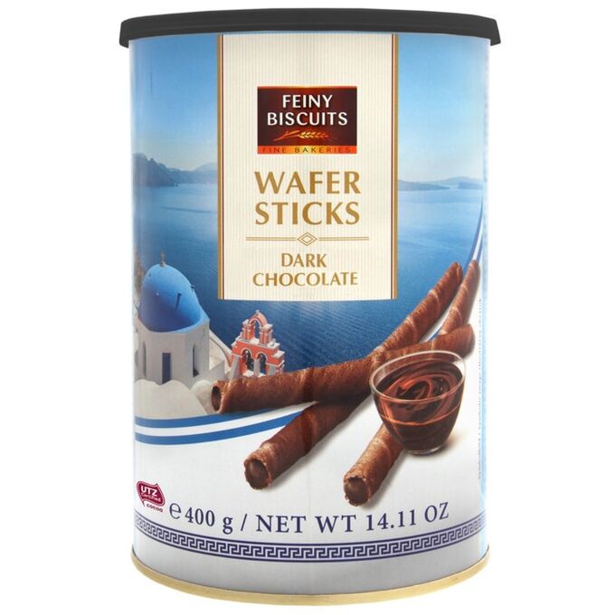 Вафельные трубочки Feiny Biscuits Wafer Sticks dark chocolate (Австрия, 400 гр)