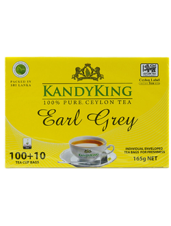 Чай Kandy King Earl Grey черный с бергамотом (ШРИ-ЛАНКА, 110 пак.)