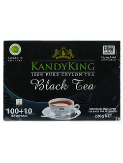 Чай пакетированный KandyKing чёрный (ФИНЛЯНДИЯ, 100 пакетиков.)
