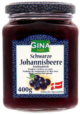 Варенье черная смородина Gina Schwarze Johannisbeere (Дания, 400 гр)