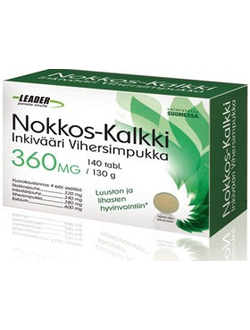 Препарат для костей, суставов, Leader Nokkos-Kalkki Inkivaari Vihersimpukka, 140 таблеток