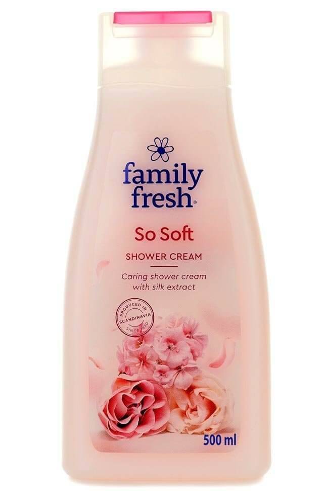 Крем для душа Family Fresh So Soft с экстрактом шёлка (Швеция, 500 мл)