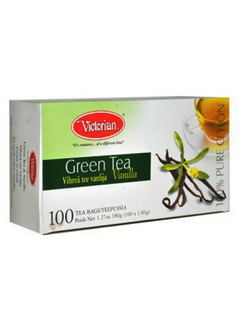ЧАЙ VICTORIAN GREEN TEA VANILLA ЗЕЛЕНЫЙ (ВАНИЛЬ) 100 ПАК. (ШРи-Ланка)