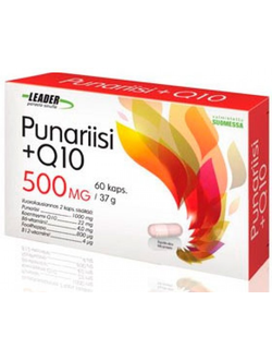Витамины Punariisi + Q10 500 mg  Leader (Финляндия, 60 капсул )