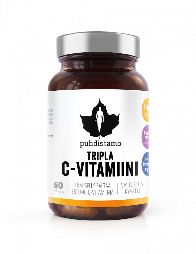 Витамин С Puhdistamo Tripla C-vitamiini (Финляндия, 60 шт)